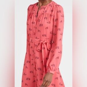 Banana Republic Tiger Dress Salmon Color Size 10